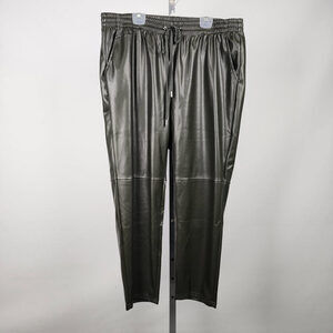 Laundry by Shelli Segal Green Vegan Leather Joggers Size 1X